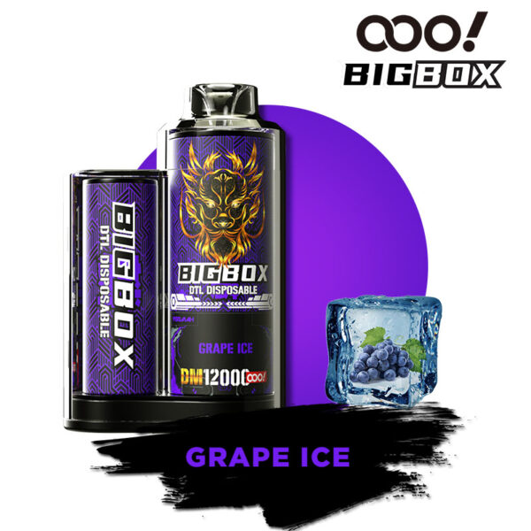 OOO! BIGBOX DTL/DL Wegwerp E-sigaret Vape POD Shisha 12000 Puffs(trekjes) verstelbare luchtstroom 25ml